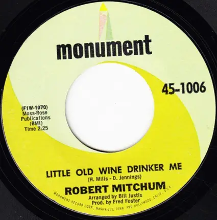 Robert Mitchum - Little Old Wine Drinker Me / Walker's Woods