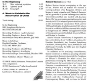 CD - Robert Saxton - In The Beginning / Music To Celebrate The Resurrection Of Christ