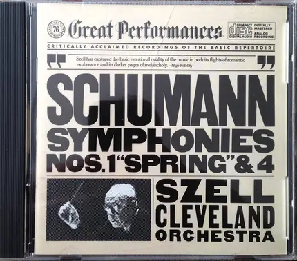 Robert Schumann / George Szell - Symphonies Nos. 1 "Spring" & 4