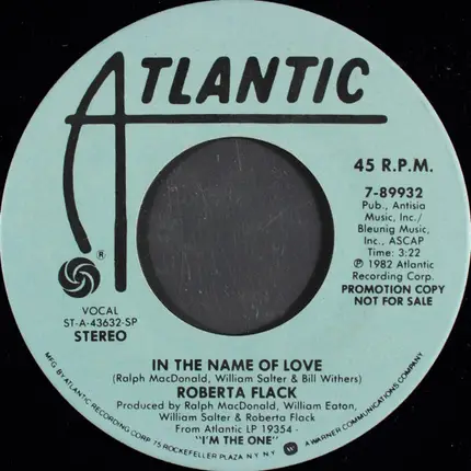 Roberta Flack - In The Name Of Love