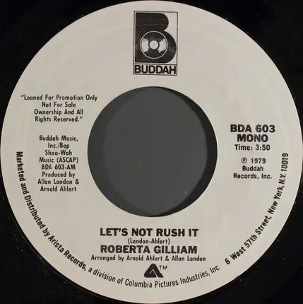 Roberta Gilliam - Let's Not Rush It