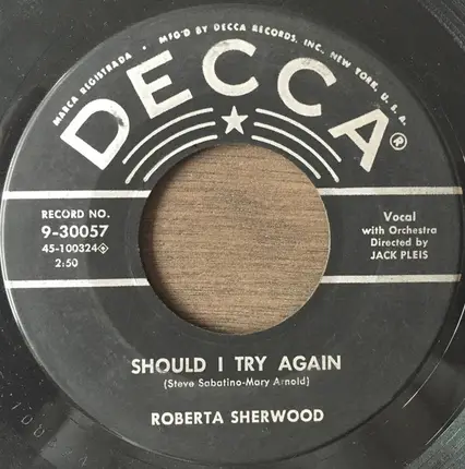 Roberta Sherwood - Mary Lou / Should I Try Again
