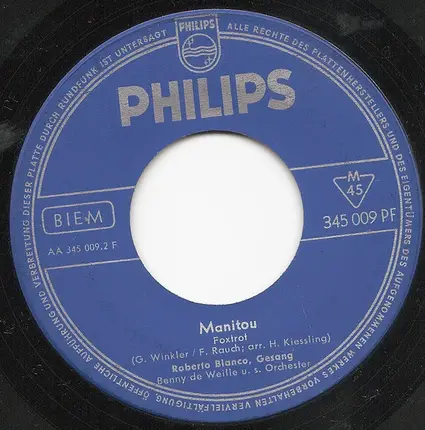 Roberto Blanco - Wo Meine Sonne Scheint / Manitou