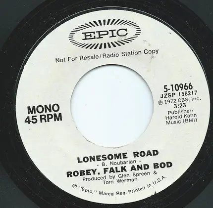 Robey, Falk And Bod - Lonesome Road