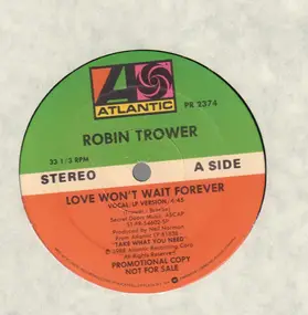 Robin Trower - Love Won't Wait Forever