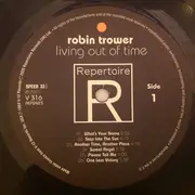 LP - Robin Trower - Living Out Of Time - Insert, 180g