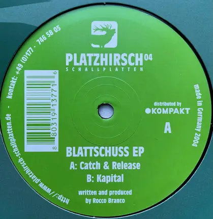 Rocco Branco - BLATTSCHUSS EP