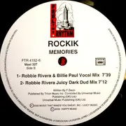 12inch Vinyl Single - Rockik - Memories