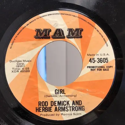 Rod Demick & Herbie Armstrong - If I Ever Get To You / Girl
