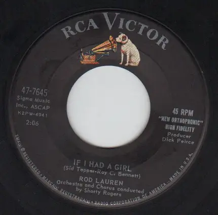 Rod Lauren - If I Had A Girl / No Wonder