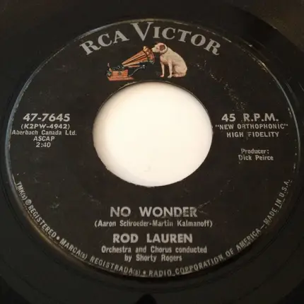 Rod Lauren - If I Had A Girl / No Wonder