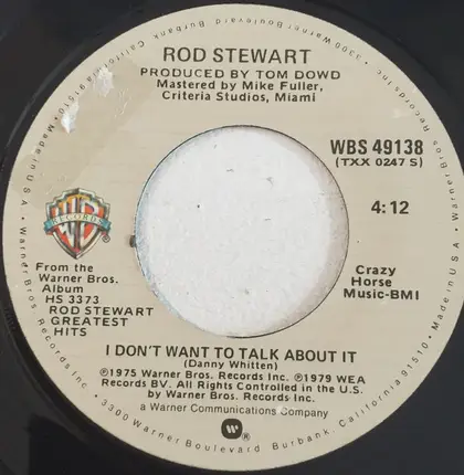 Rod Stewart - I Don't Want To Talk About It
