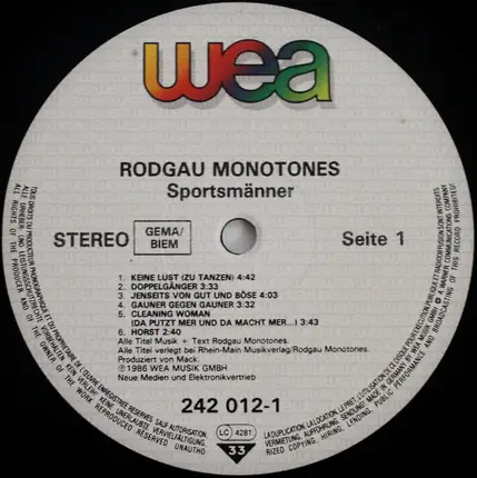 Rodgau Monotones - Sportsmänner