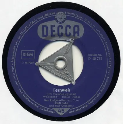 Rodgers-Duo - Fernweh / Die Schwarze Rose Von Oran