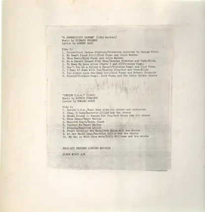 Rodgers & Hart / Arthur Schwartz & Howard Dietz - A Connecticut Yankee / Inside USA