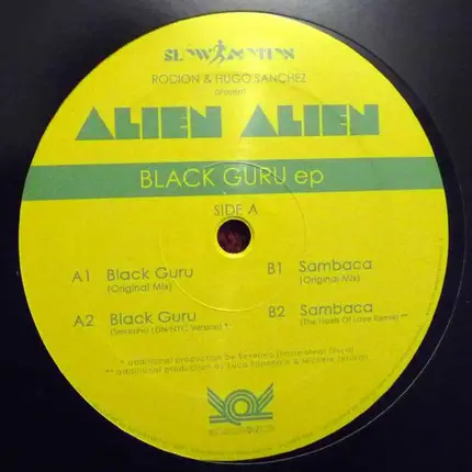 Rodion & Hugo Sanchez Present Alien Alien - Black Guru EP