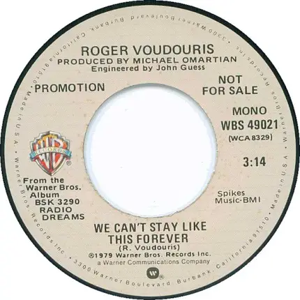 Roger Voudouris - We Can't Stay Like This Forever