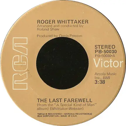 Roger Whittaker - The Last Farewell
