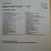 CD - Roger Whittaker - Live His Favorite Songs
