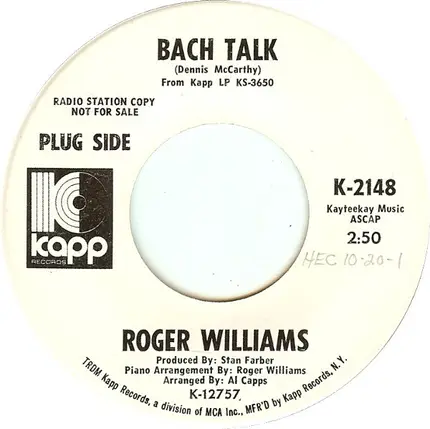 Roger Williams - How Can You Mend A Broken Heart