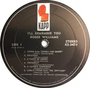 LP - Roger Williams - I'll Remember You