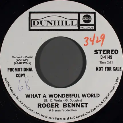 Roger Bennet - What A Wonderful World