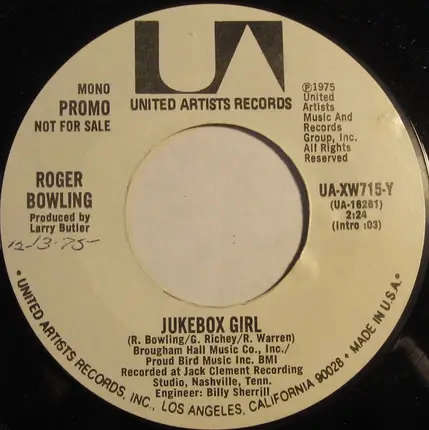 Roger Bowling - Jukebox Girl