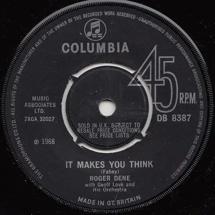 Roger Dene With Geoff Love & His Orchestra - Walk With Me