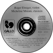 CD - Elmiger, Mitrani , Milhaud ,Rieti - Violon & Clavecin
