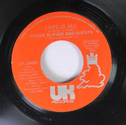 Roger Glover And Guests - Love Is All / Waiting