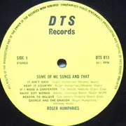 LP - Roger Humphries - Some Of Me Songs And That - Signed