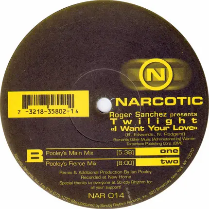 Roger Sanchez Presents Twilight - I Want Your Love