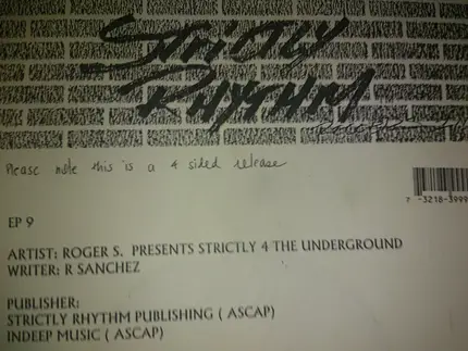 Roger Sanchez - Strictly 4 The Underground