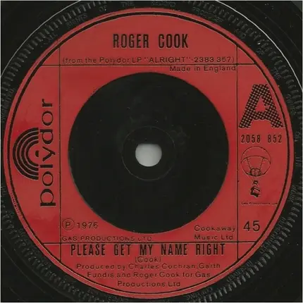 Roger Cook - Please Get My Name Right