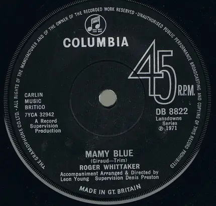 Roger Whittaker - Mamy Blue