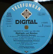 LP - Orlando Di Lasso - Madrigale & Motetten - Gatefold