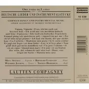 CD - Lasso / Lautten Compagney - Deutsche Lieder & Instrumentalstücke / German Songs & Instrumental Pieces