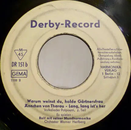 Rolf Mit Seiner Mundharmonika - Volkslieder-Potpourri