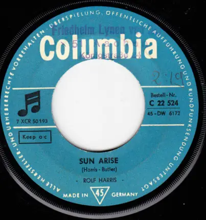 Rolf Harris - Tie Me Kangaroo Down, Sport / Sun Arise