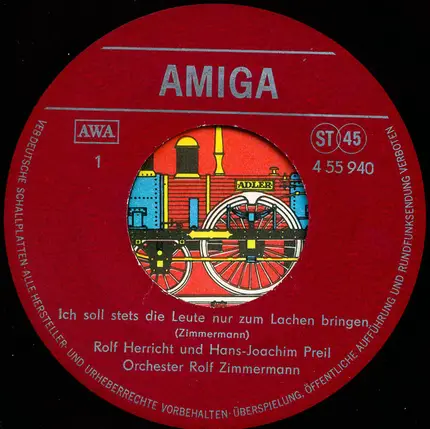 Rolf Herricht & Hans-Joachim Preil / Rolf Herricht - Ich Soll Stets Die Leute Nur Zum Lachen Bringen / Immer Dieser Ärger Mit Den Kleinen