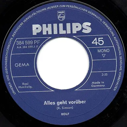 Rolf Simson - Alles Geht Vorüber