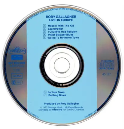 Rory Gallagher - Live! In Europe / Stage Struck