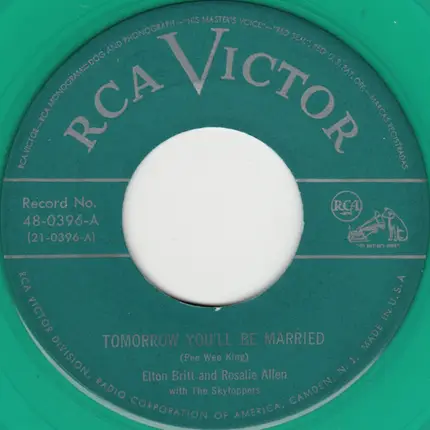 Rosalie Allen and Elton Britt with The Skytoppers - Tomorrow You'll Be Married
