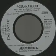 7inch Vinyl Single - Rosanna Rocci - Arrivederci Ci