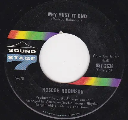 Roscoe Robinson - Why Must It End / How Many Times Must I Knock