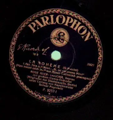 Rose Ader/Staatskapelle, Berlin/Selmar Meyrowitz - La Boheme - I. Akt, Arie der Mimi: 'Si, mi chiamana Mimi'/III. Akt, Arie der Mimi: 'Addio - donde l