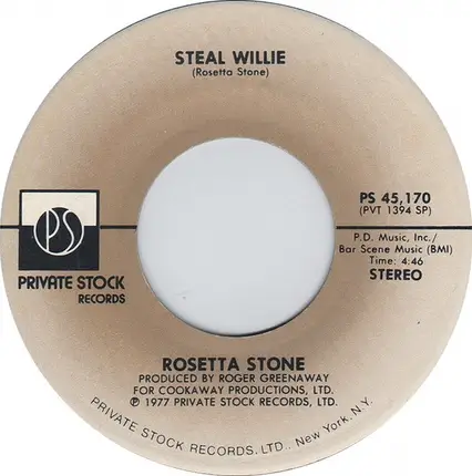 Rosetta Stone - Sunshine Of Your Love / Steal Willie