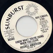 Roshell Anderson - Know What You're Doing When You Leave