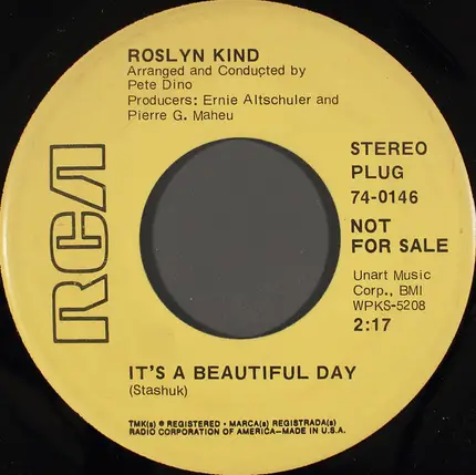 Roslyn Kind - It's A Beautiful Day / The Shape Of Things To Come