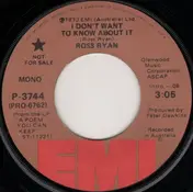 Ross Ryan - I Don't Want To Know About It